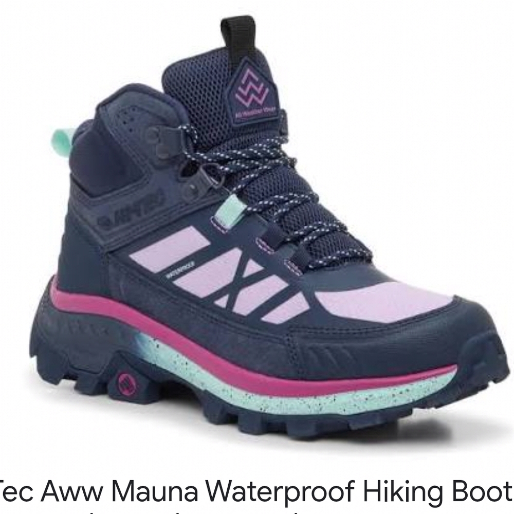 Hi-Tec Women's Lace Up Boots - Navy and Pink